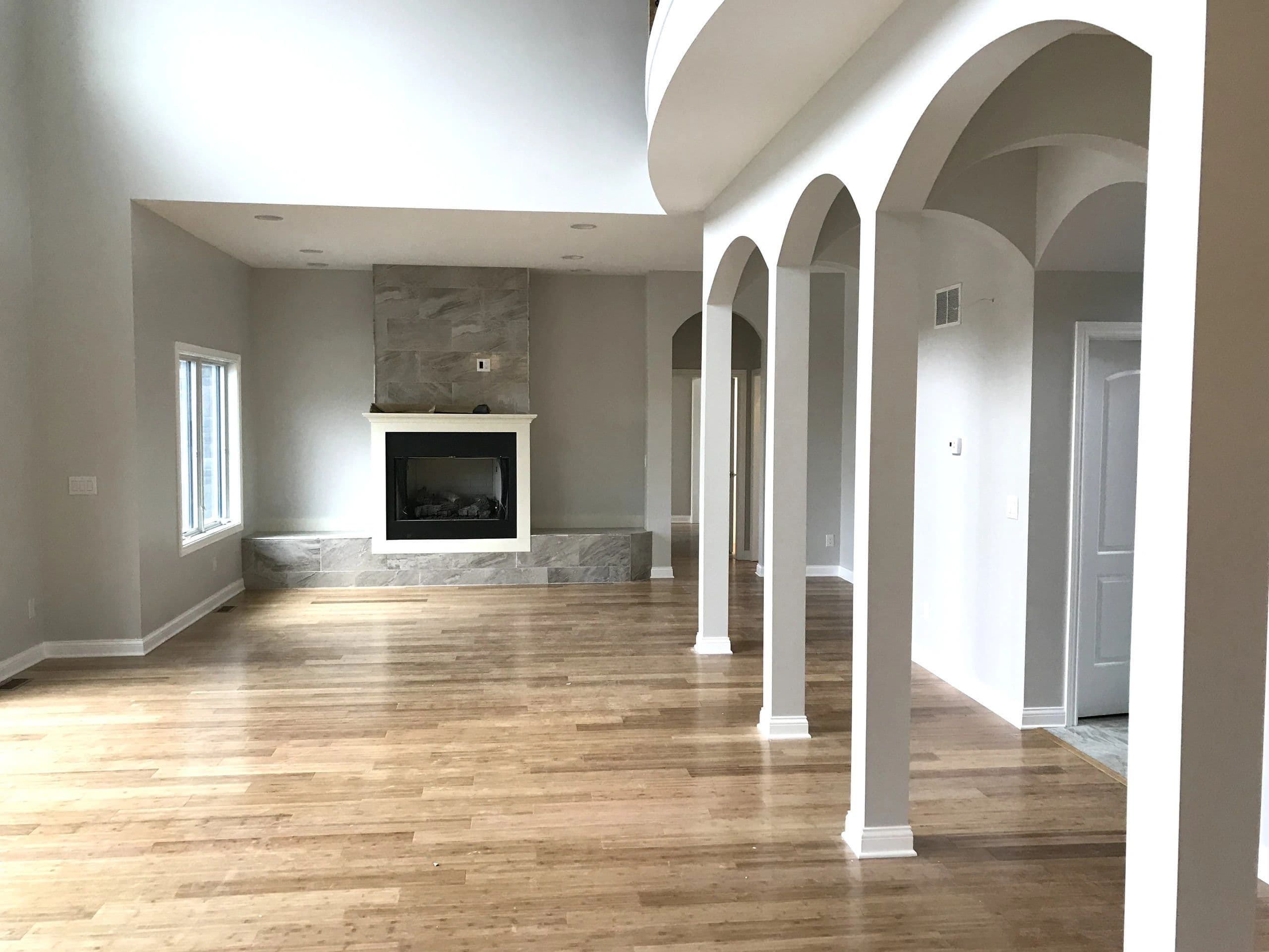 Custom home with decorative arches built by Brian Lamoreaux